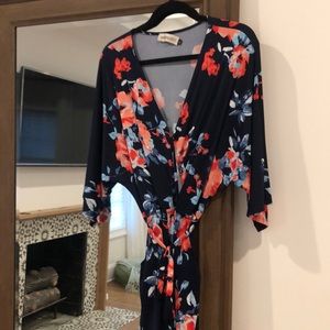 boutique floral kimono style romper